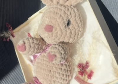 Festi Fronsac Coeurs De Coton Peluche Lapin